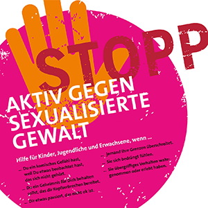 Infoplakat der Kampagne Aktiv gegen sexualisierte Gewalt